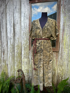 Open Poncho or Wrap Dress Maxi  (Hemp/Cotton Jersey) | Size 8-14