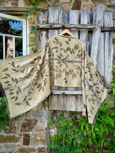 Load image into Gallery viewer, Zelen | Eco-Printed Silk Noil Shawl | 2050 x 660mm
