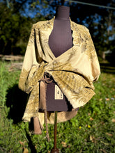 Load image into Gallery viewer, Silk Noil Wrap Skirt | Golden Glade | Size 8-14
