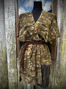 Open Poncho or Wrap Dress Mini  (Hemp/Cotton Jersey) | Size 8-14