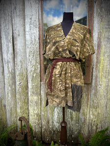 Open Poncho or Wrap Dress Mini  (Hemp/Cotton Jersey) | Size 8-14